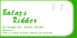 balazs rikker business card
