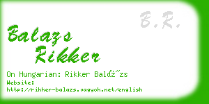 balazs rikker business card